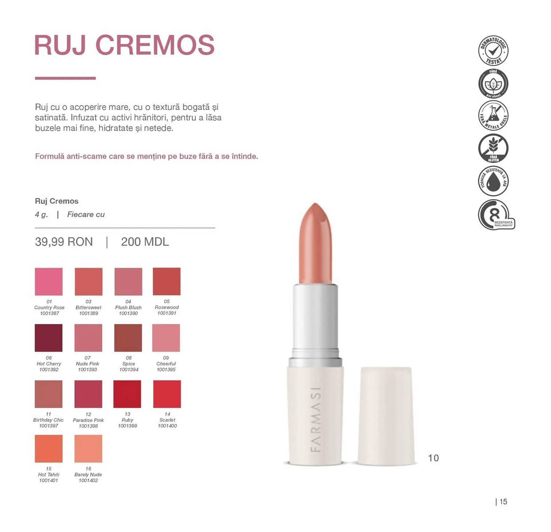 Catalog Catalog Farmasi de la 1 aprilie până la 31 august 2026 - Revista Pagina 15
