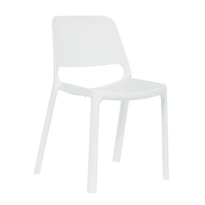 Scaun conferinta Pixel, fix, plastic, alb