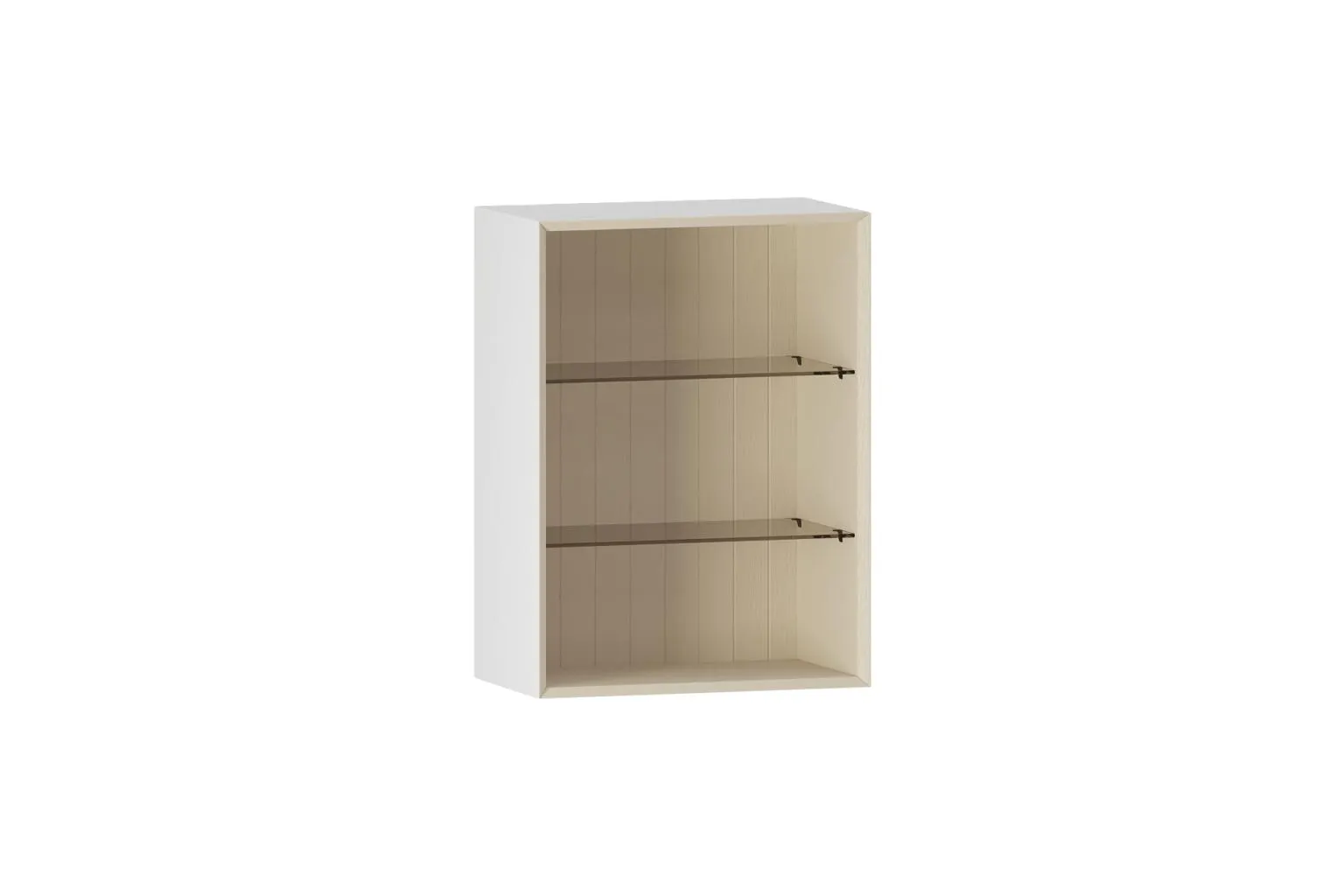 Etajeră suspendată cu polițe de sticlă L55