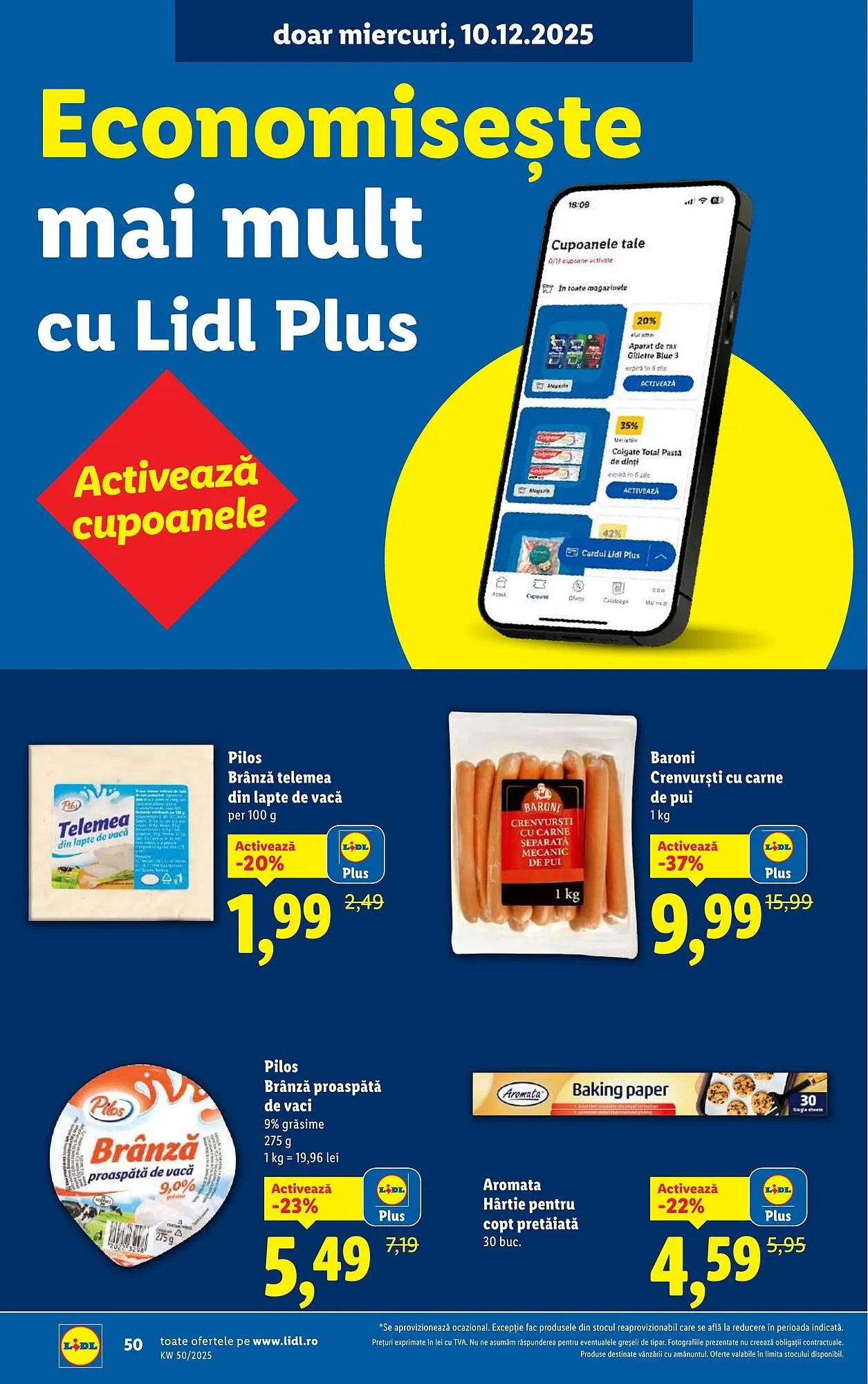 Catalog Catalog Lidl de la 8 decembrie până la 14 decembrie 2025 - Revista Pagina 50
