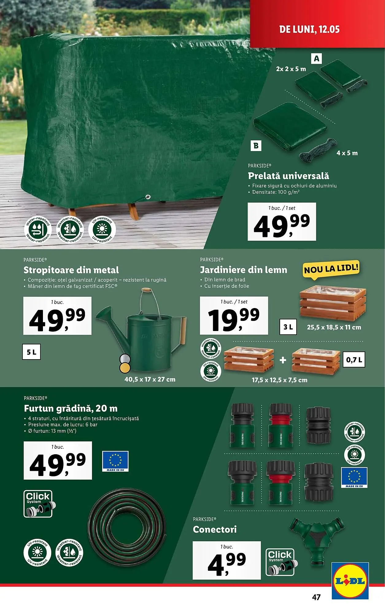 Catalog Catalog Lidl de la 12 mai până la 18 mai 2025 - Revista Pagina 47