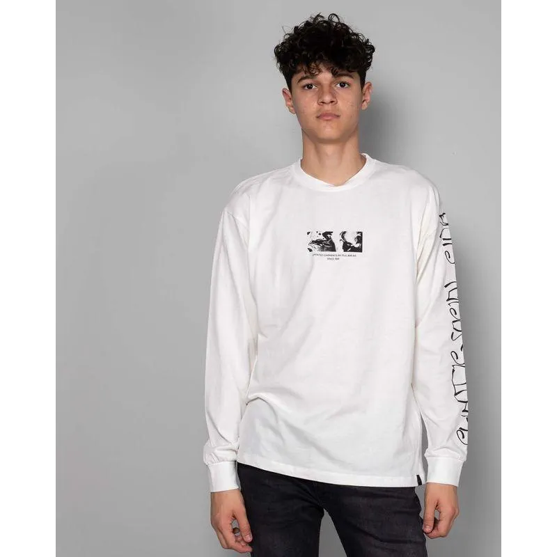 Bluza din bumbac cu maneca lunga si imprimeu 24KOS34002