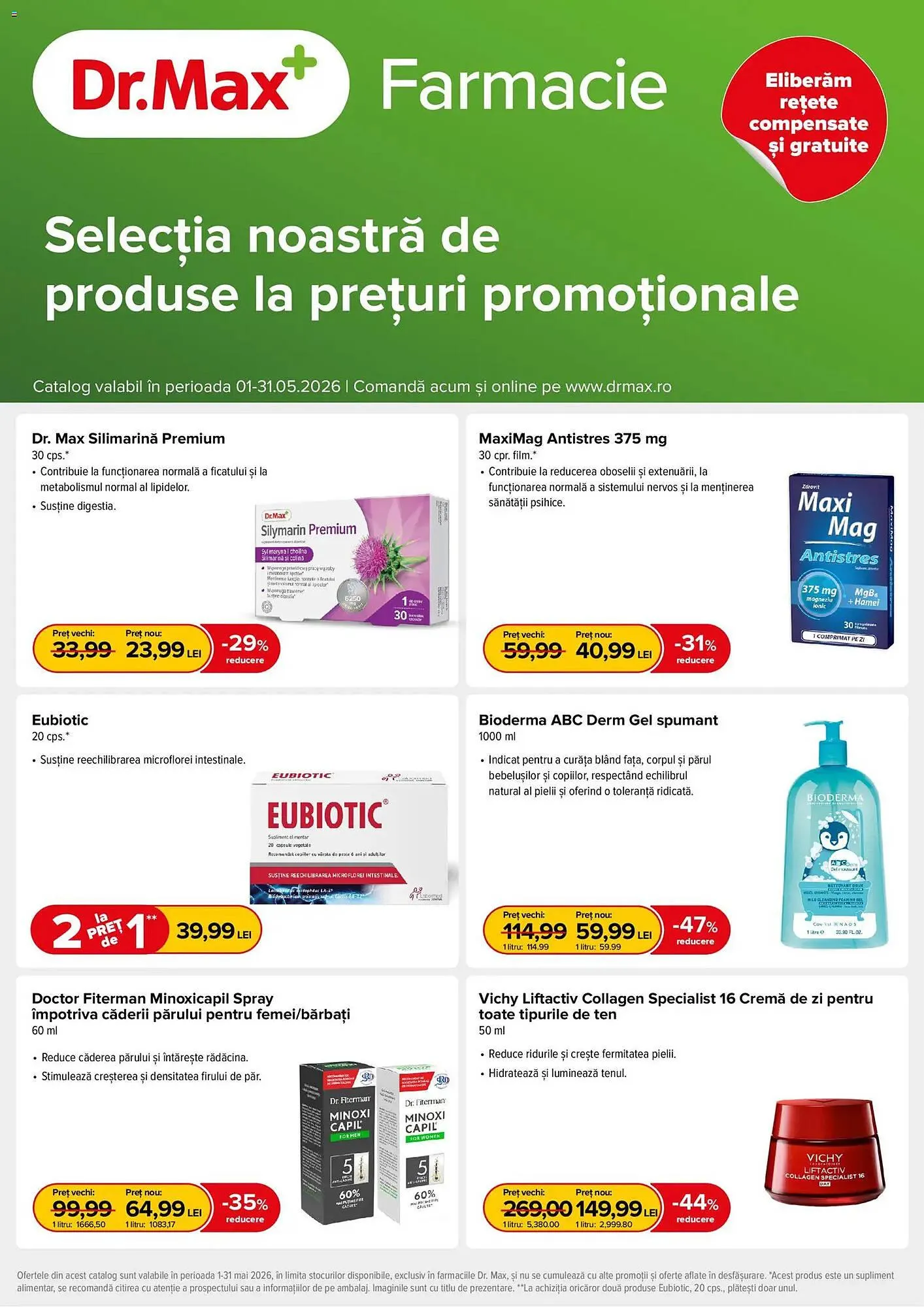Catalog Catalog Dr.Max de la 1 mai până la 31 mai 2026 - Revista Pagina 1