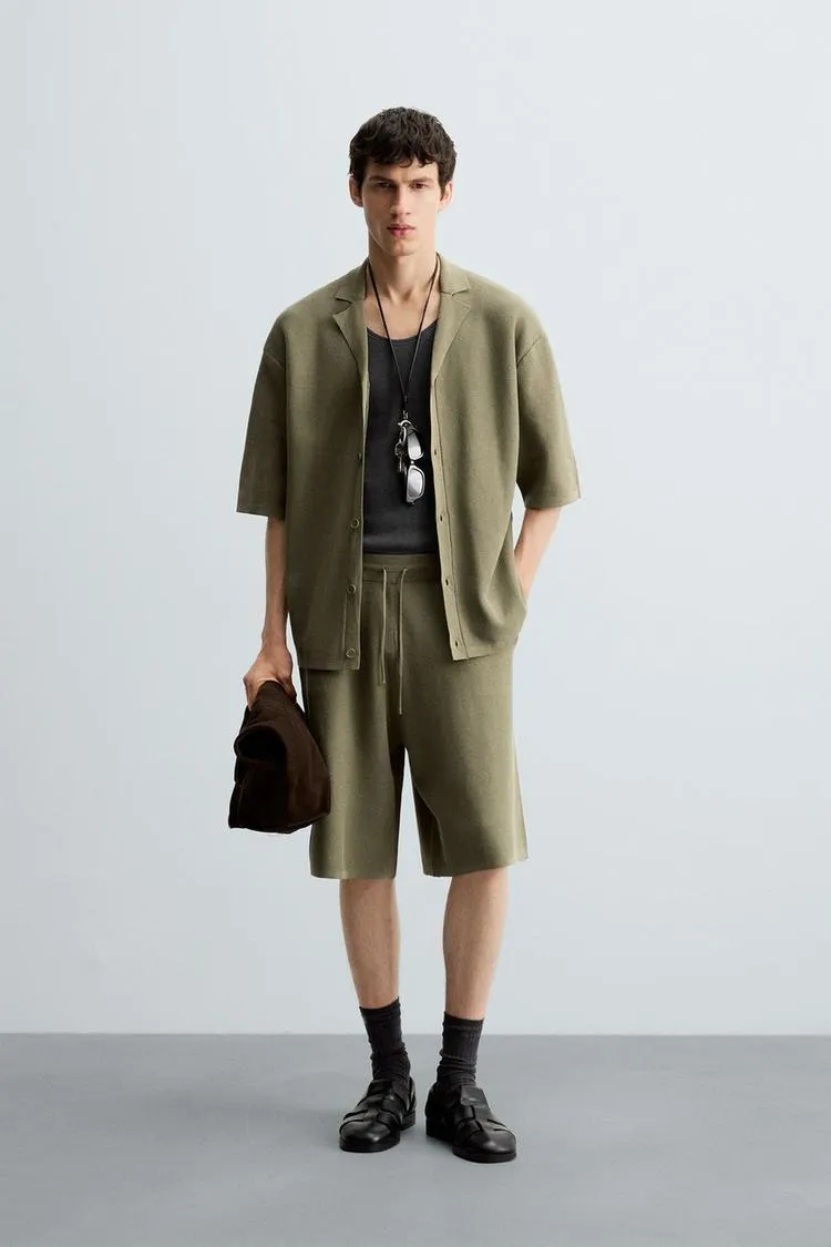 BERMUDE TRICOTATE STRUCTURATE