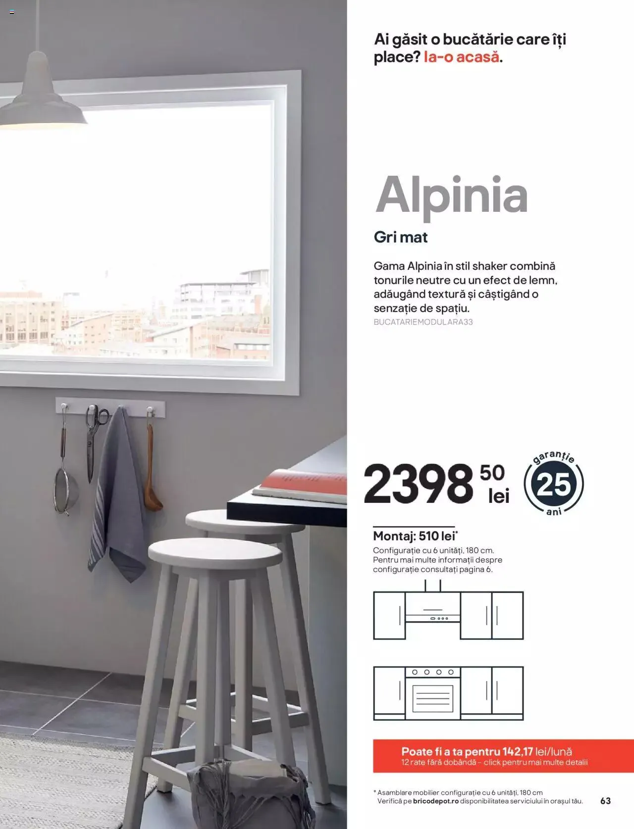 Catalog Brico Depot catalog - Bucătării modulare de la 1 ianuarie până la 31 decembrie 2023 - Revista Pagina 63