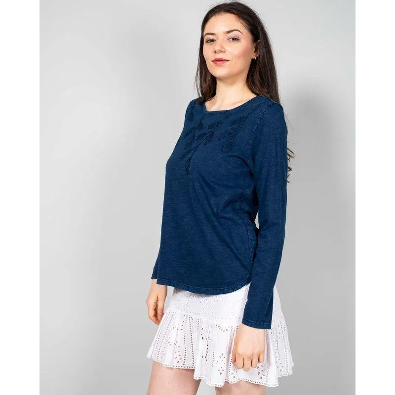 Bluza din bumbac cu model brodat N240157023