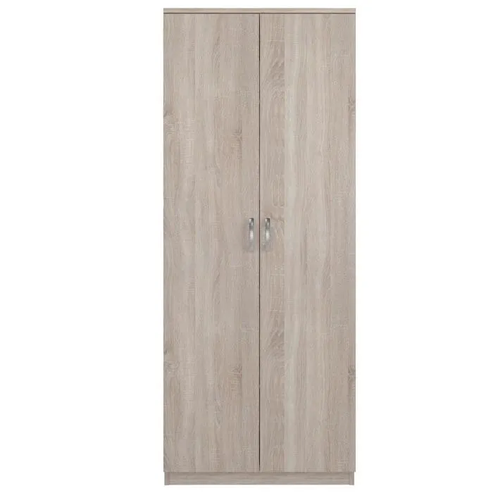 Dulap mare birou Rubin, 2 usi + 5 rafturi, stejar bardolino, 75 x 40 x 187 cm, 1C