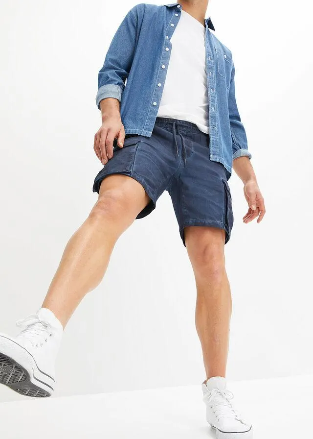 Şort lung tip cargo, regular fit