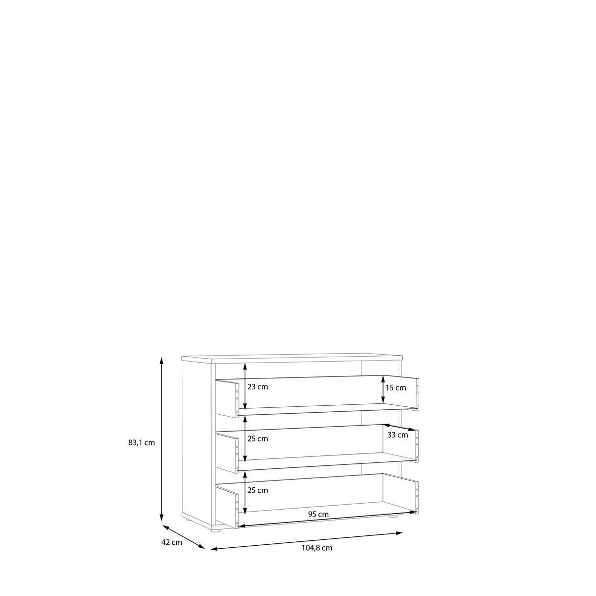 COMODĂ 104,8/83,1/42 cm