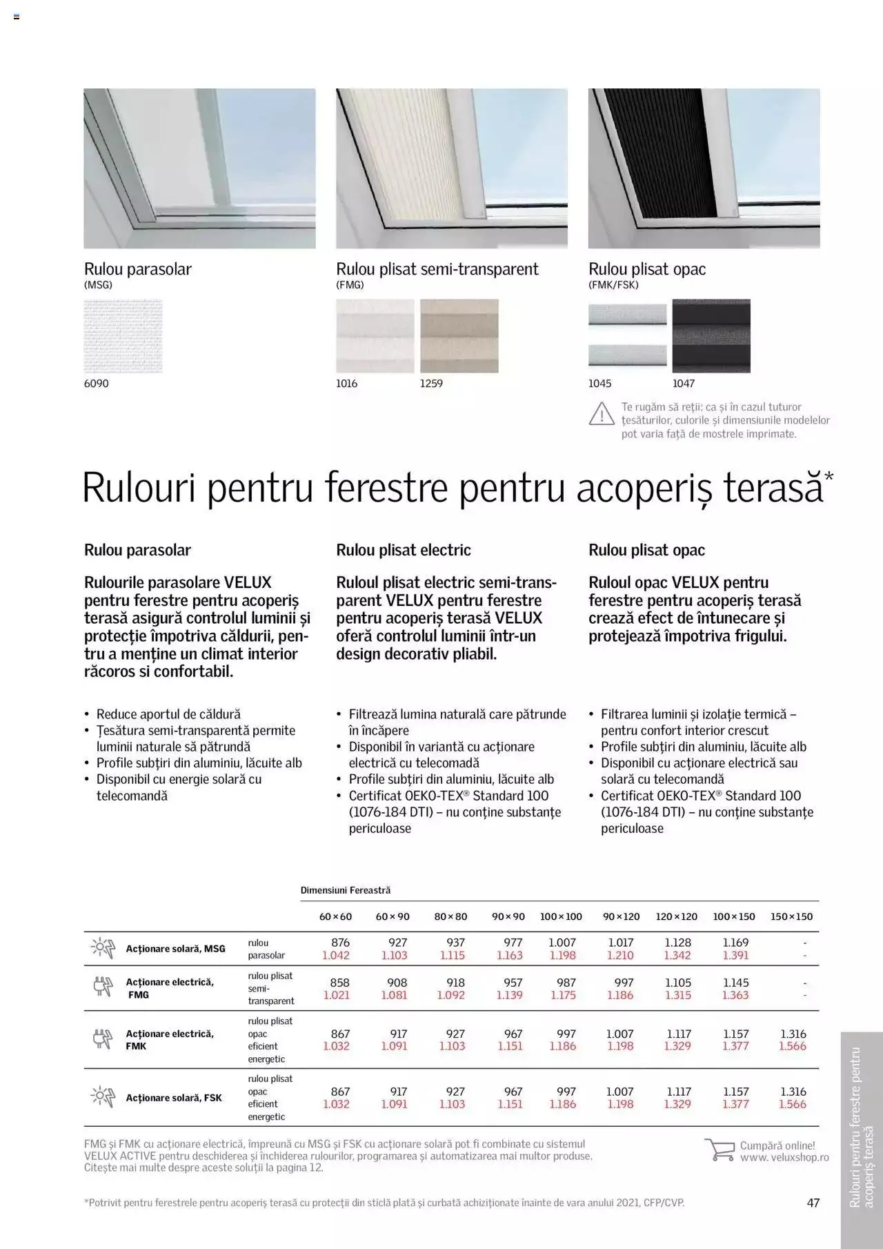 Catalog Velux catalog - Rulouri şi rolete 2022 de la 7 martie până la 31 decembrie 2023 - Revista Pagina 47