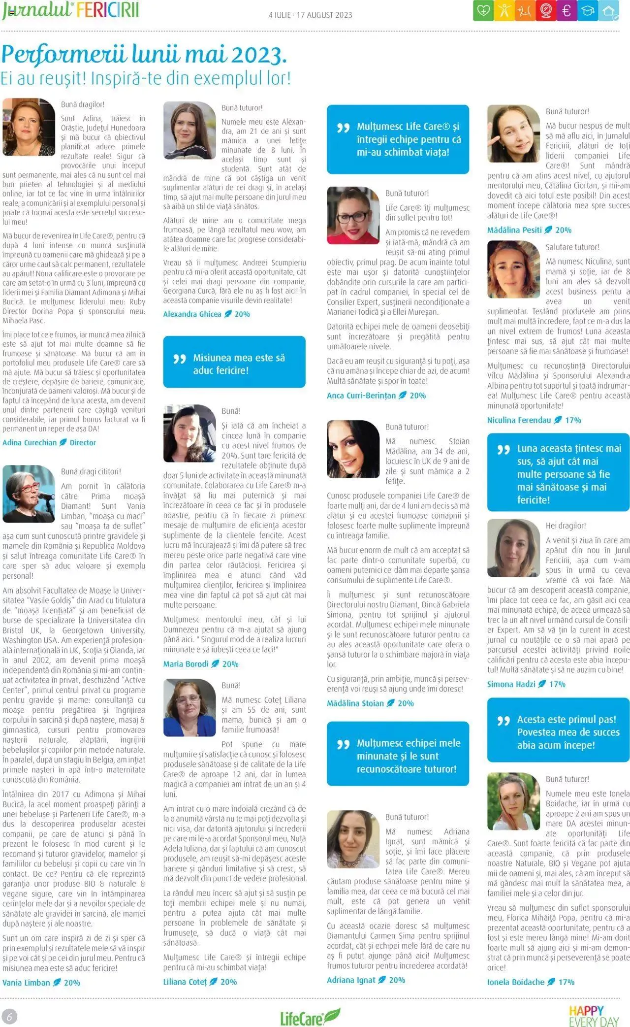 Catalog Life Care catalog - Jurnalul Fericirii Iulie/August de la 4 iulie până la 17 august 2023 - Revista Pagina 6