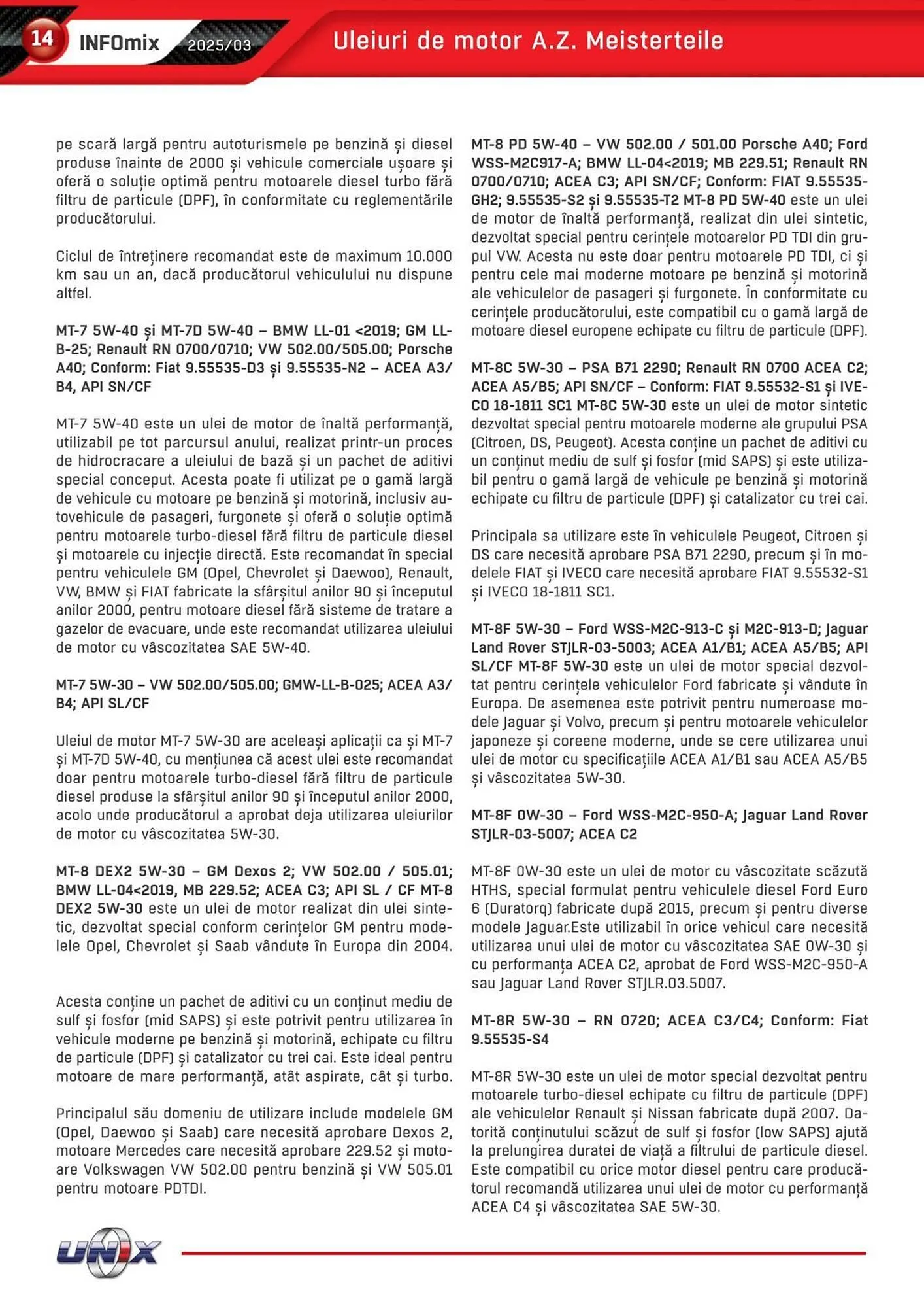 Catalog Catalog UNIX Auto de la 4 martie până la 31 martie 2025 - Revista Pagina 14