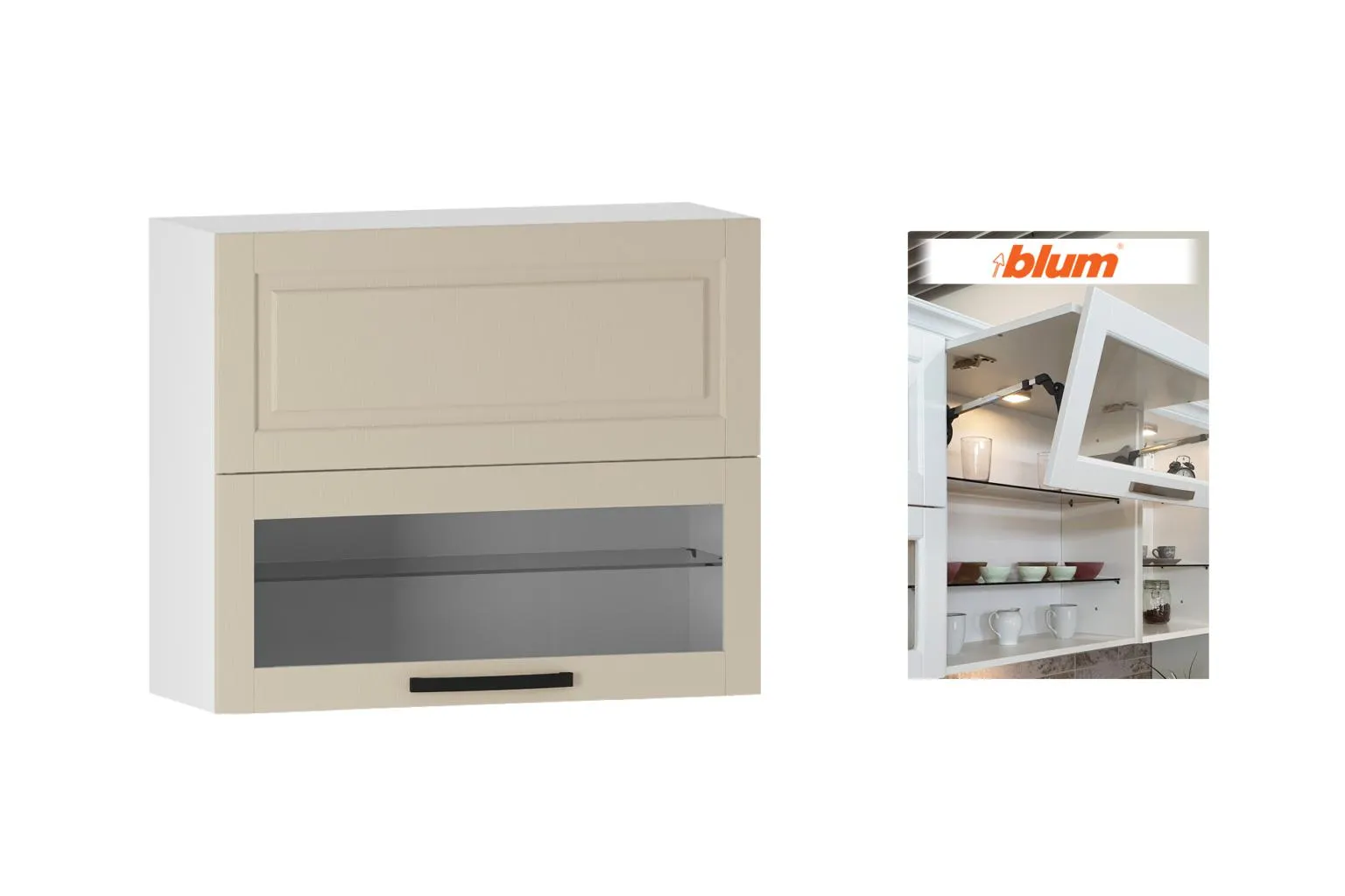 Suspendat orizontal cu vitrină L90