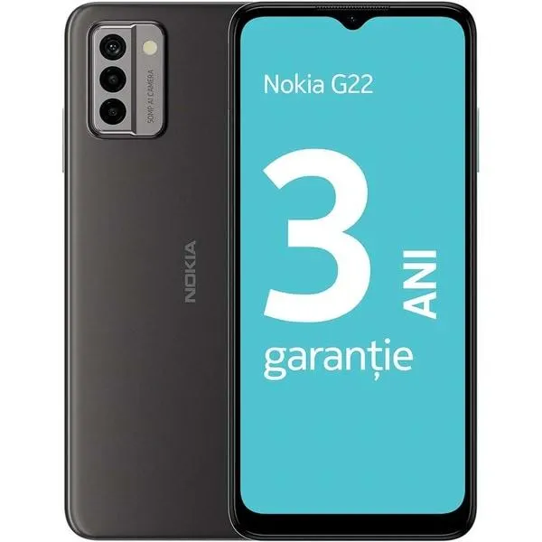 Telefon NOKIA G22, 64GB, 4GB RAM, Dual SIM, Meteor Gray