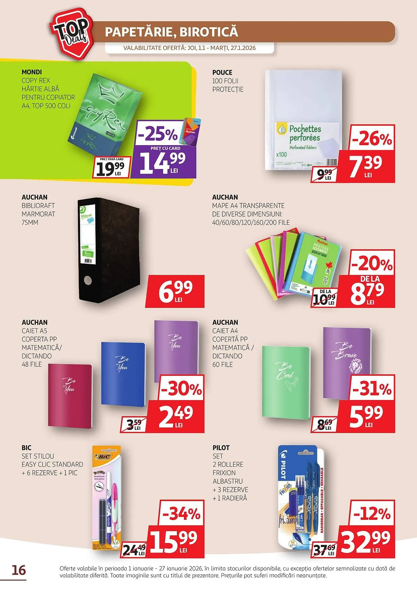 Catalog Catalog Auchan de la 1 ianuarie până la 27 ianuarie 2026 - Revista Pagina 16