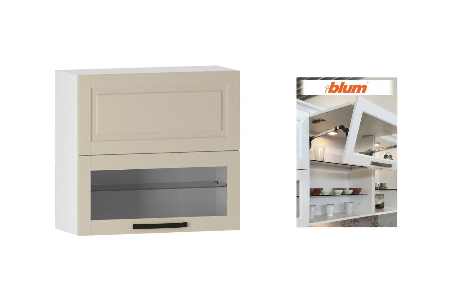 Suspendat orizontal cu vitrină L80