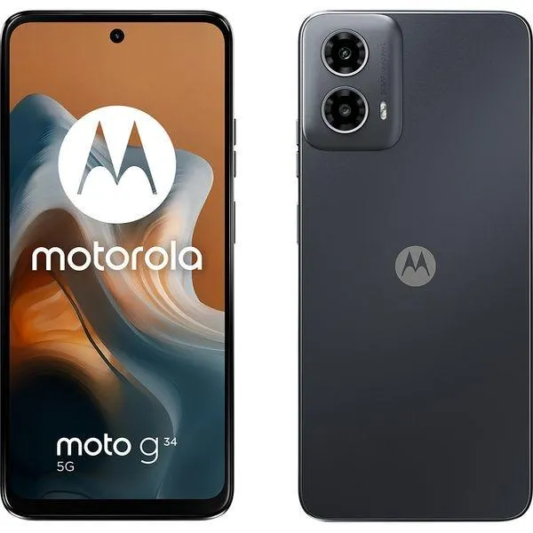 Telefon MOTOROLA Moto G34 5G, 128GB, 8GB RAM, Dual SIM, Charcoal Black