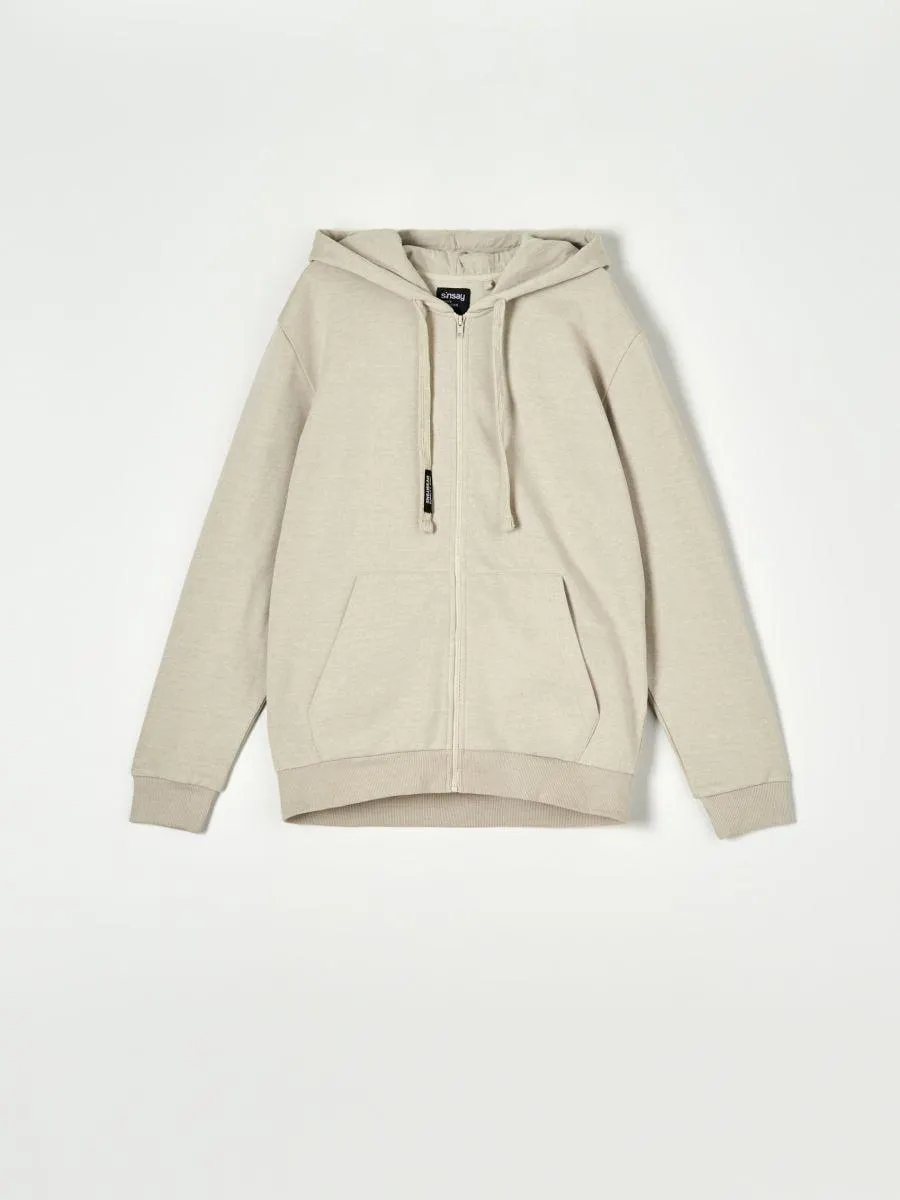 Hanorac basic cu fermoar