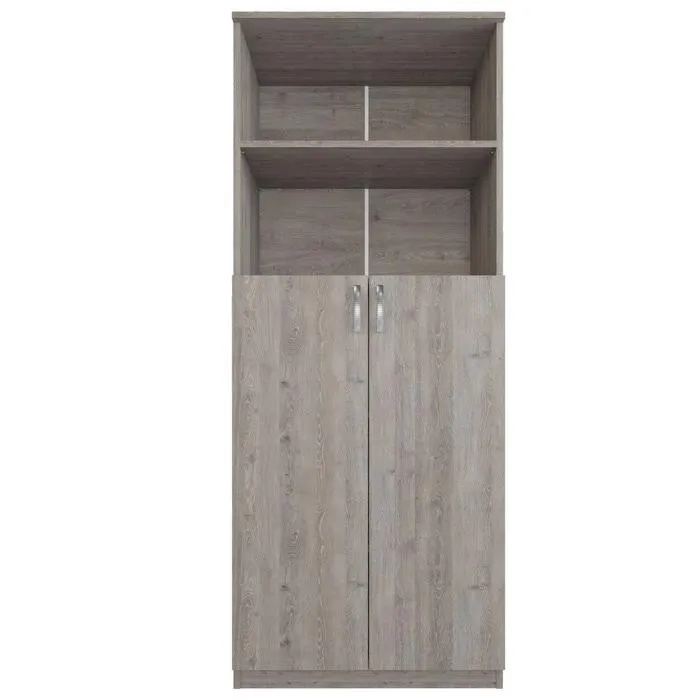 Dulap birou Rubin, 2 usi + 5 rafturi, stejar davos, 75 x 40 x 187 cm, 1C