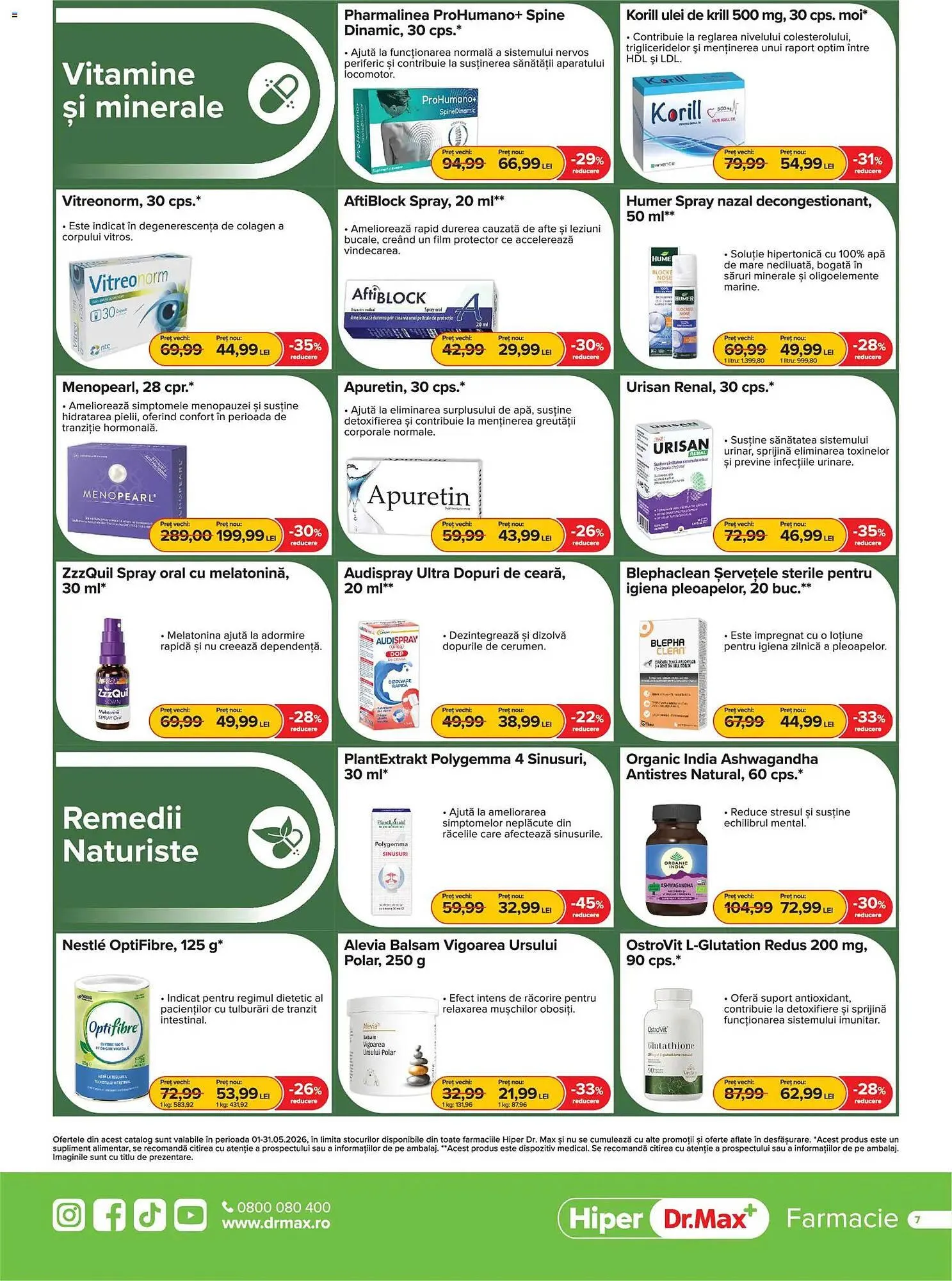 Catalog Catalog Dr.Max de la 1 mai până la 31 mai 2026 - Revista Pagina 7