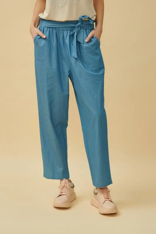 Blugi dama subtiri L-020BL Bleu