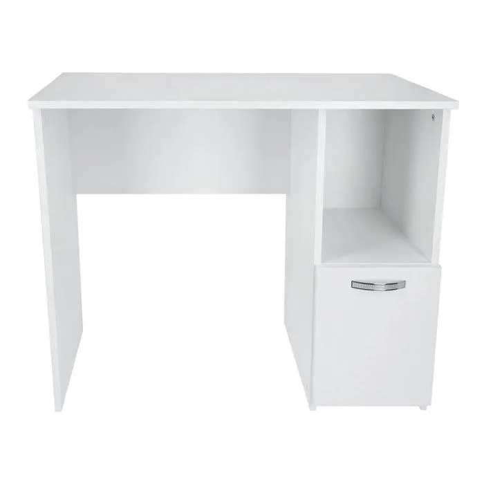 Birou cu dulap Boston, pentru calculator, alb, 90 x 45 x 75 cm, 1C