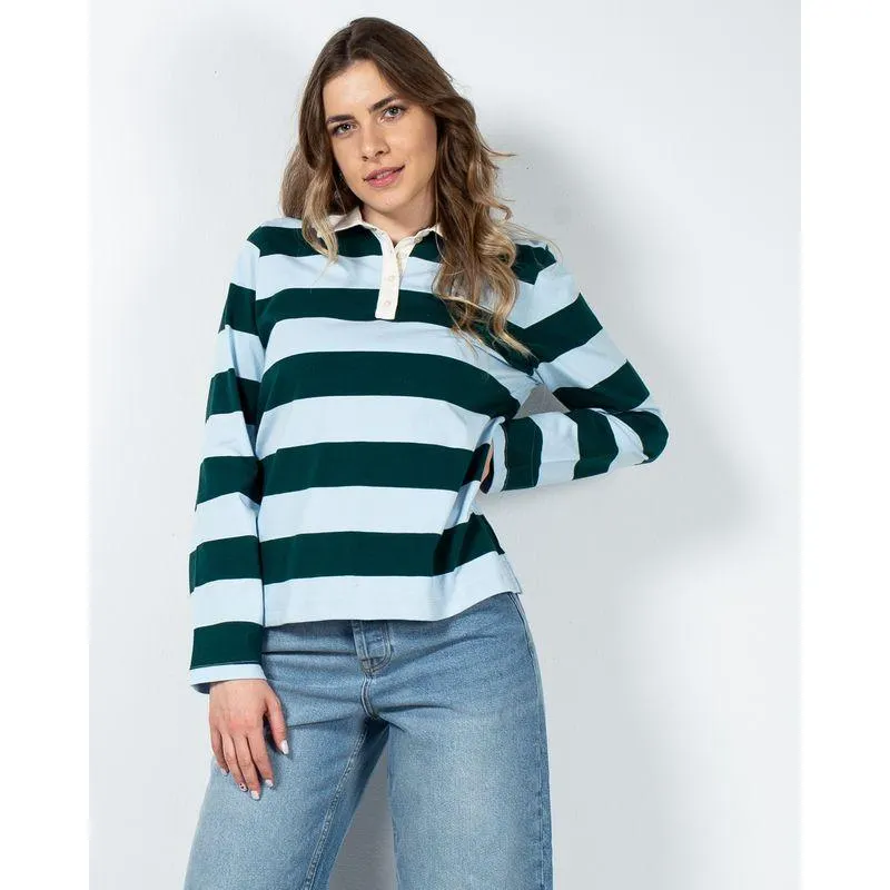 Bluza din bumbac cu maneca lunga si nasturi la baza gatului N201101001