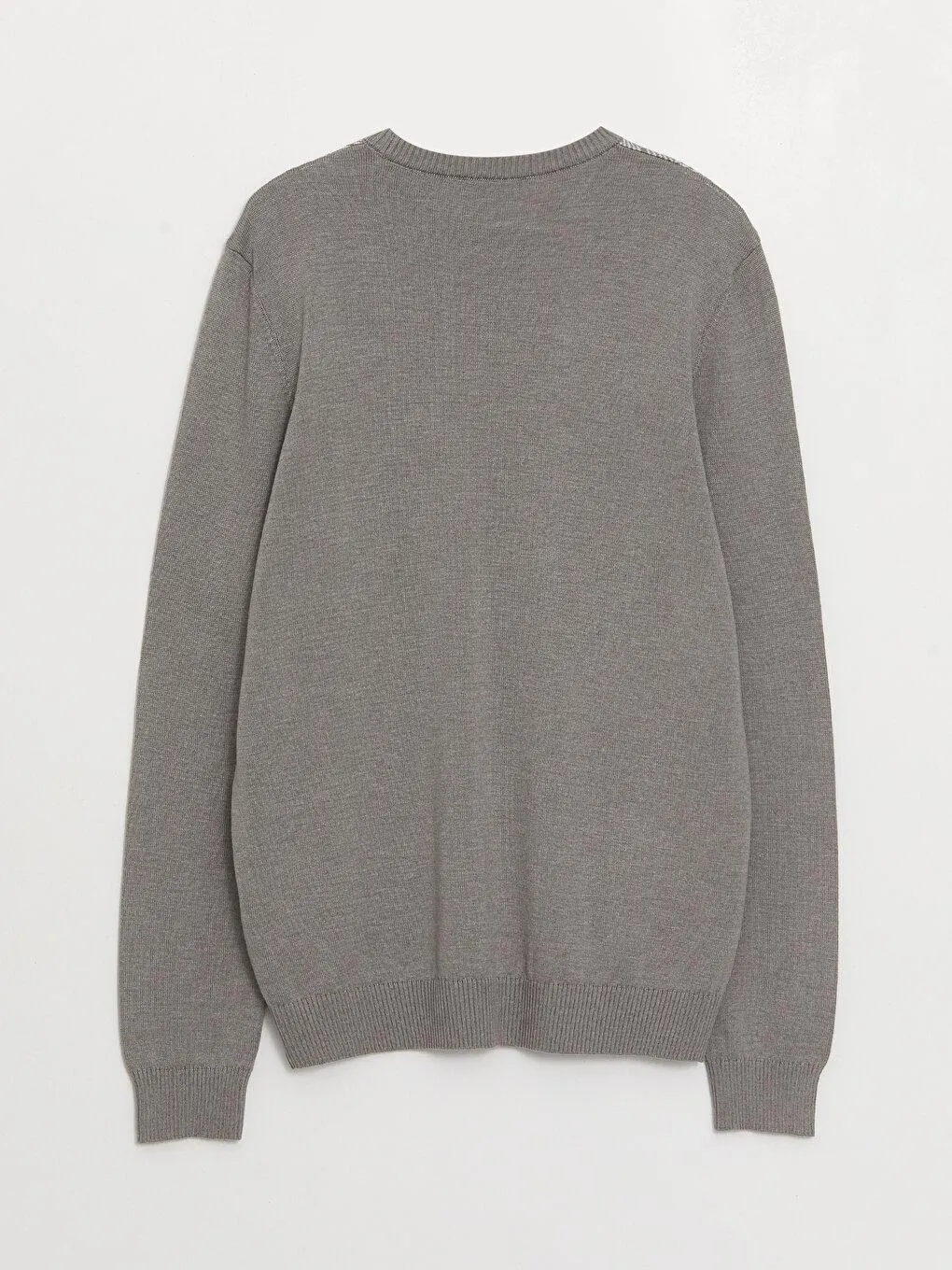 Pulover Tricotat Cu Mânecă Lungă, Cu Decolteu Rotund Cu Model,Pentru Bărbați