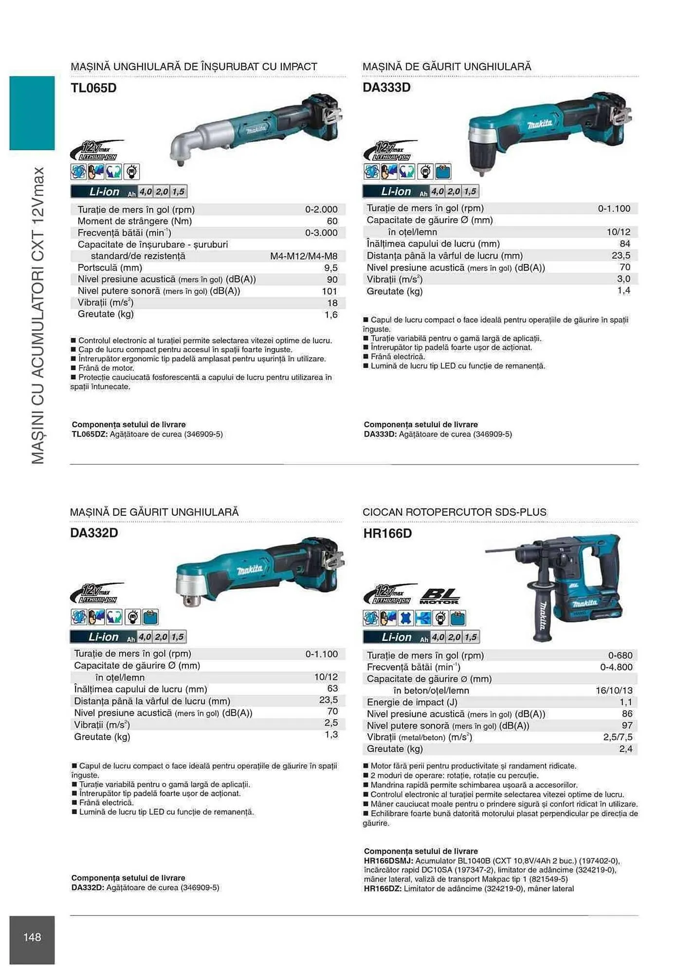 Catalog Makita catalog de la 1 ianuarie până la 31 decembrie 2023 - Revista Pagina 148