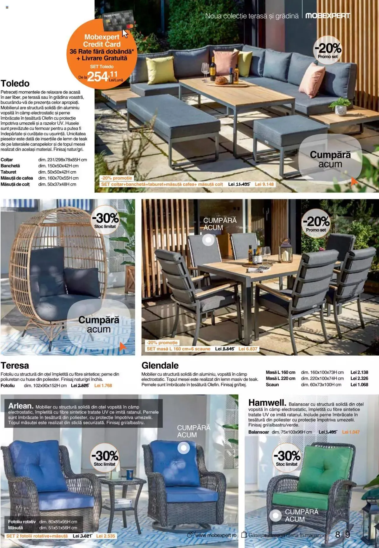 Catalog Mobexpert catalog - Terasă și Grădină 2023 de la 10 aprilie până la 30 septembrie 2023 - Revista Pagina 9