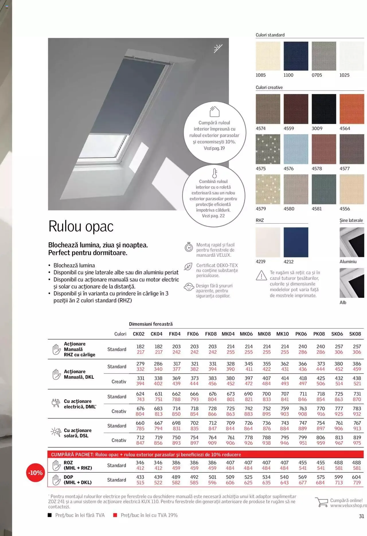 Catalog Velux catalog - Rulouri şi rolete 2022 de la 7 martie până la 31 decembrie 2023 - Revista Pagina 31