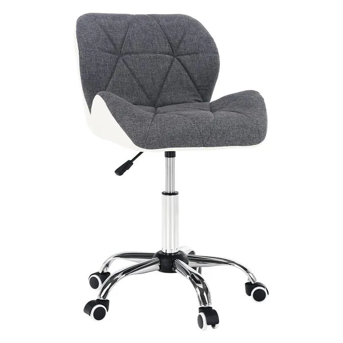 Scaun birou operational Badar, rotativ, material textil, gri + alb