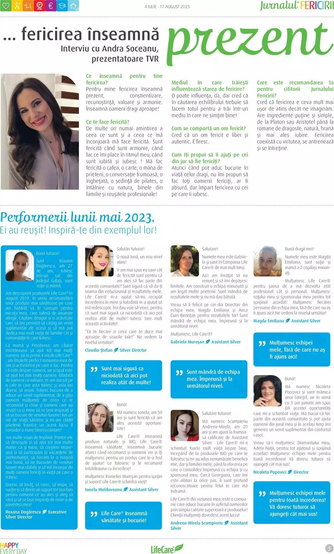 Catalog Life Care catalog - Jurnalul Fericirii Iulie/August de la 4 iulie până la 17 august 2023 - Revista Pagina 5