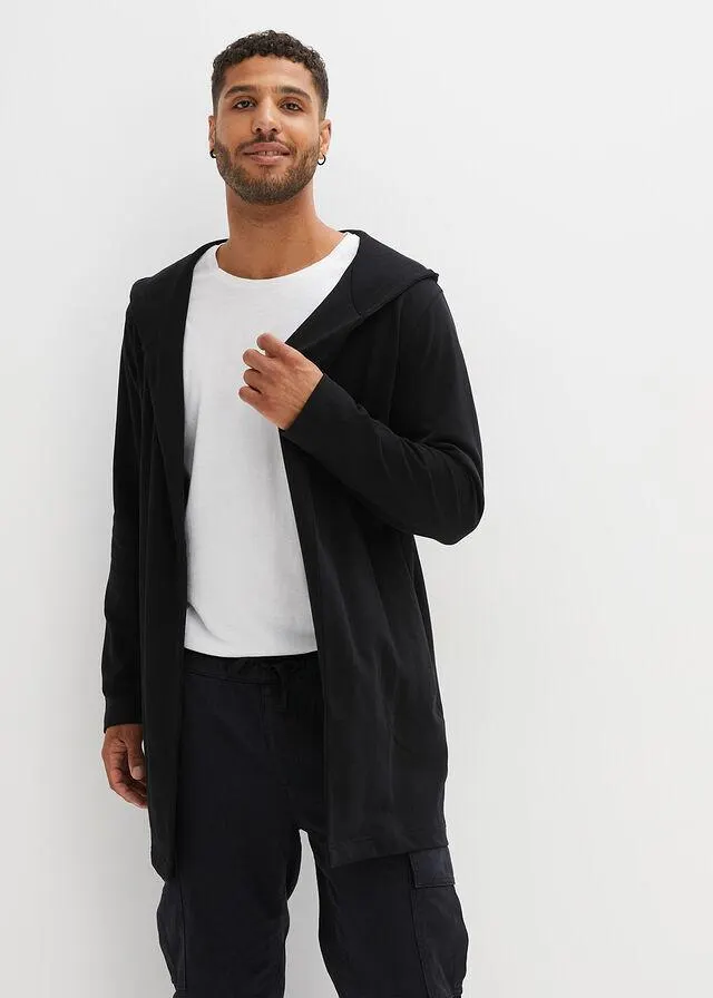 Jachetă casual lungă, cu bumbac bio