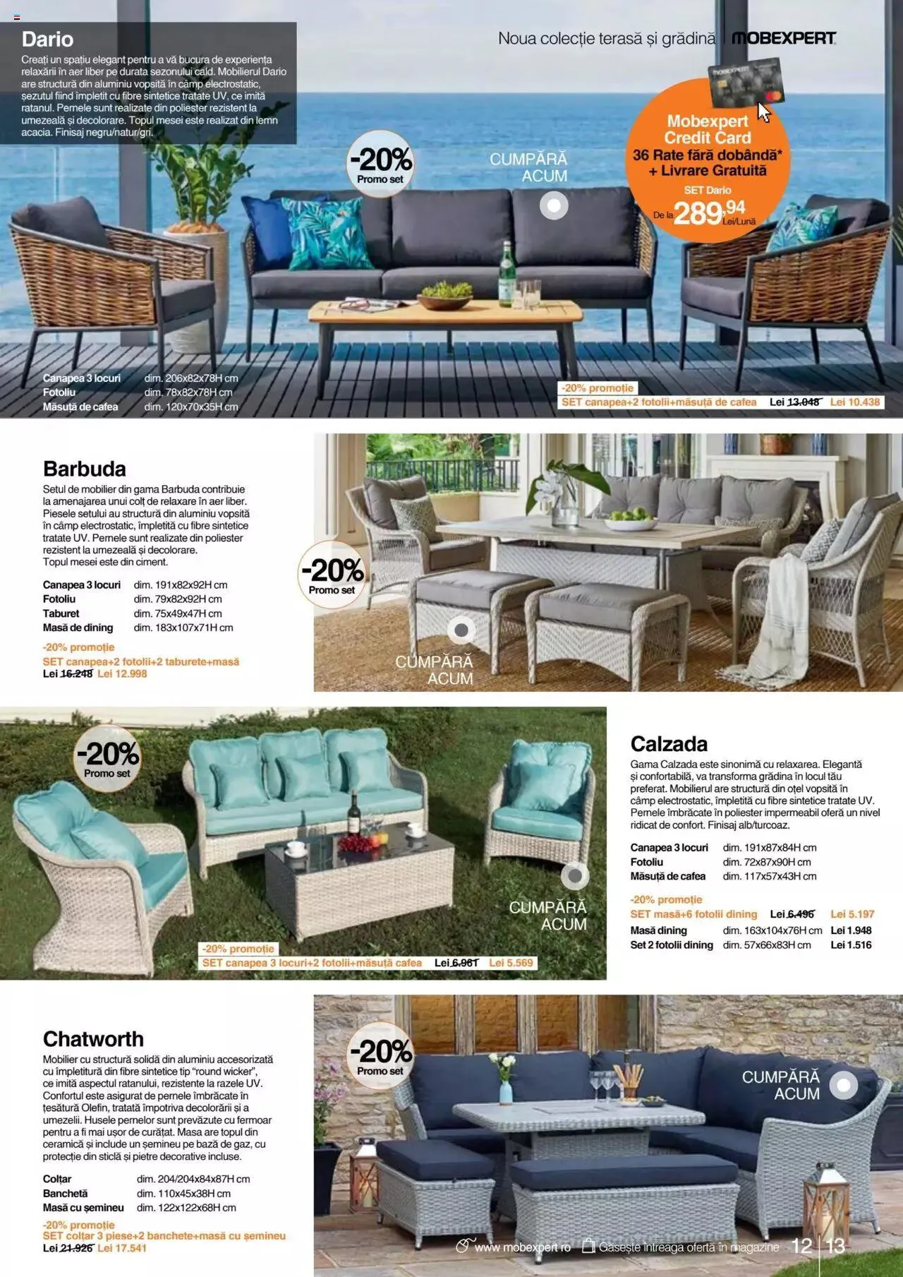 Catalog Mobexpert catalog - Terasă și Grădină 2023 de la 10 aprilie până la 30 septembrie 2023 - Revista Pagina 13