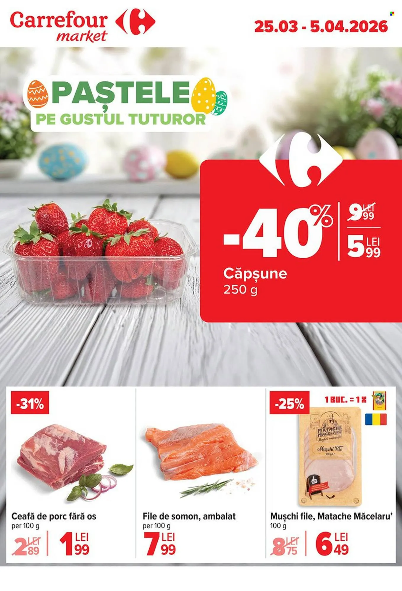 Catalog Catalog Carrefour Market de la 25 martie până la 5 aprilie 2026 - Revista Pagina 1