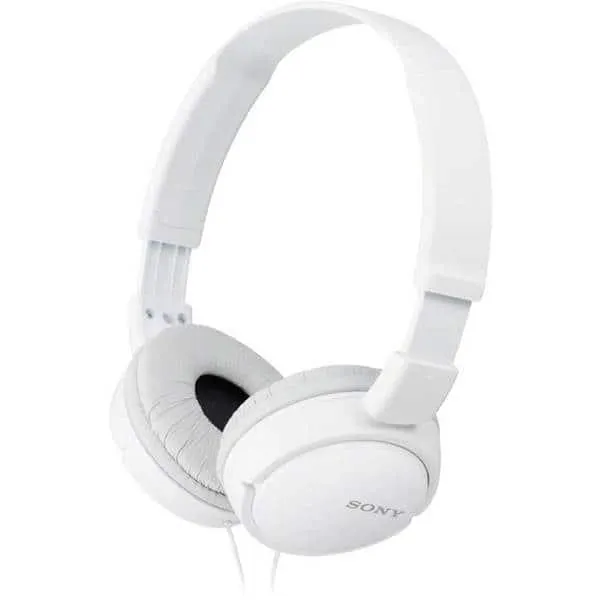 Casti SONY MDR-ZX110APW, Cu Fir, On-Ear, Microfon, alb