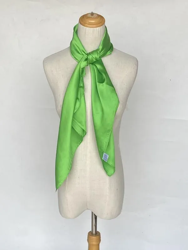 Esarfa dama verde uni din vascoza si matase de primavara