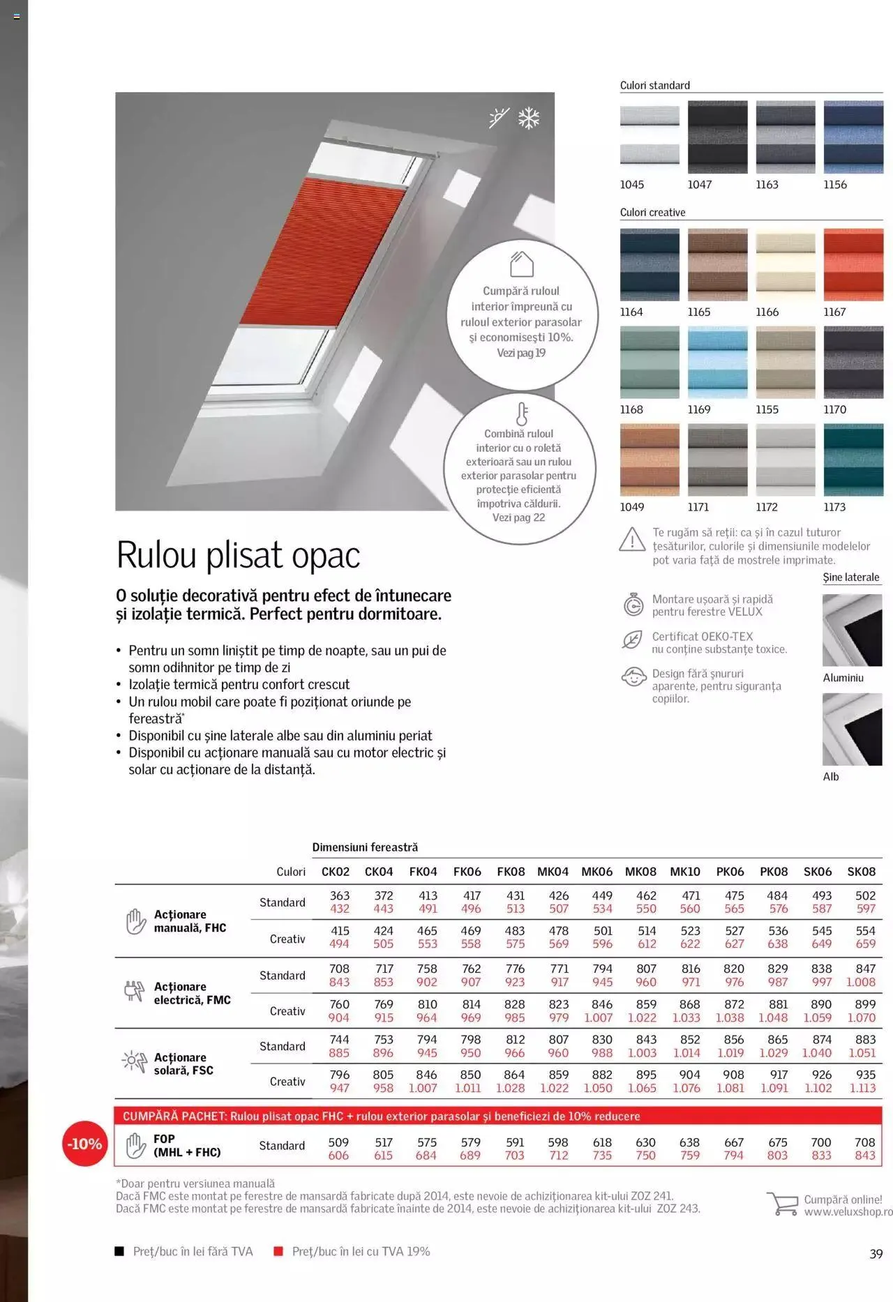 Catalog Velux catalog - Rulouri şi rolete 2022 de la 7 martie până la 31 decembrie 2023 - Revista Pagina 39