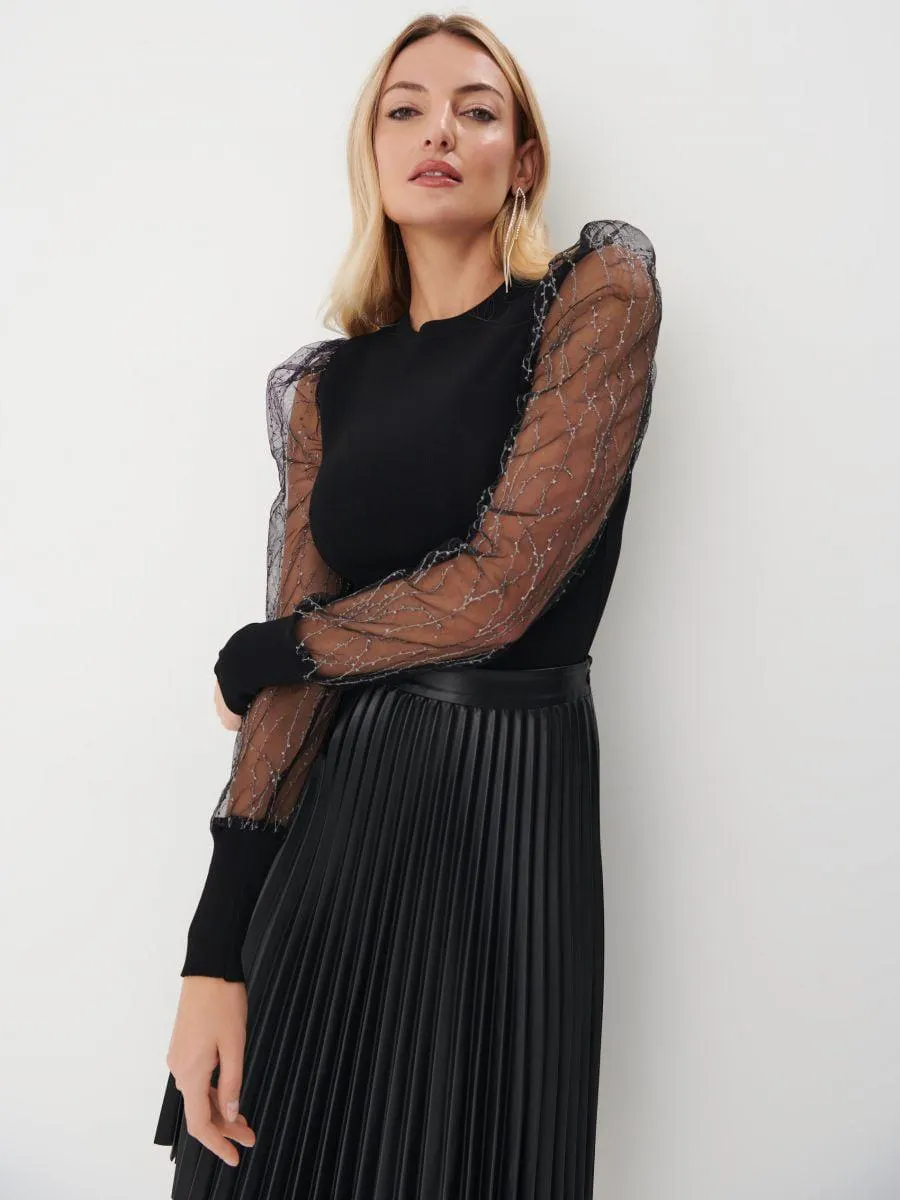 Pulover cu mâneci bufante