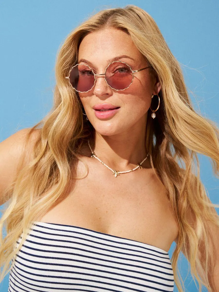 Ochelari de soare cu lentile roz