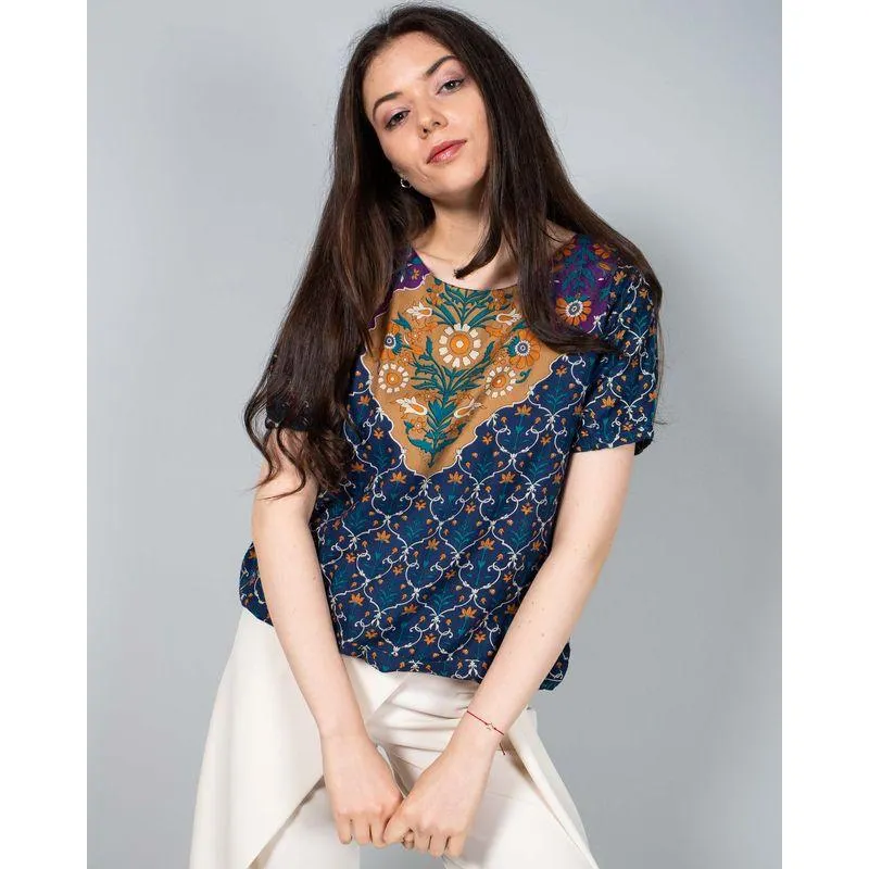 Bluza din bumbac cu terminatii elastice N240127006