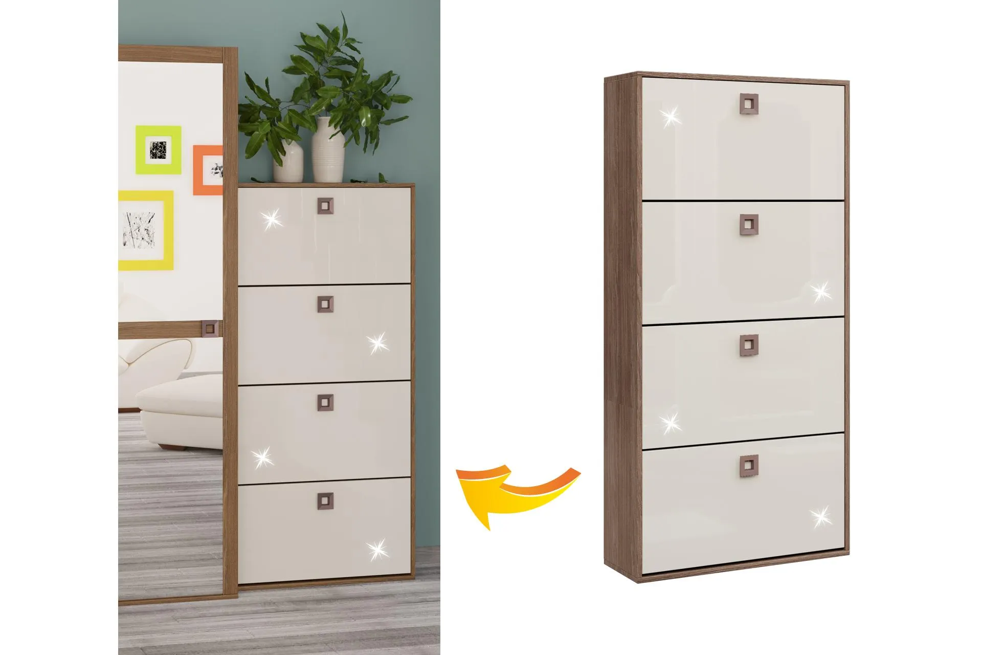 Pantofar cu 4 compartimente L75