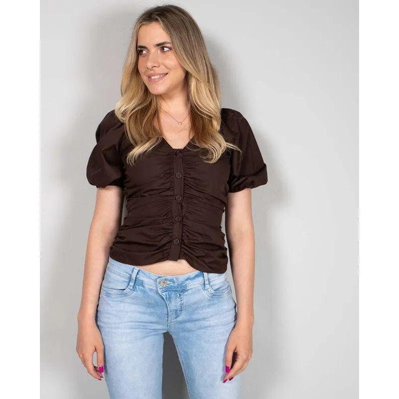 Bluza uni cu nasturi 23YEL17033