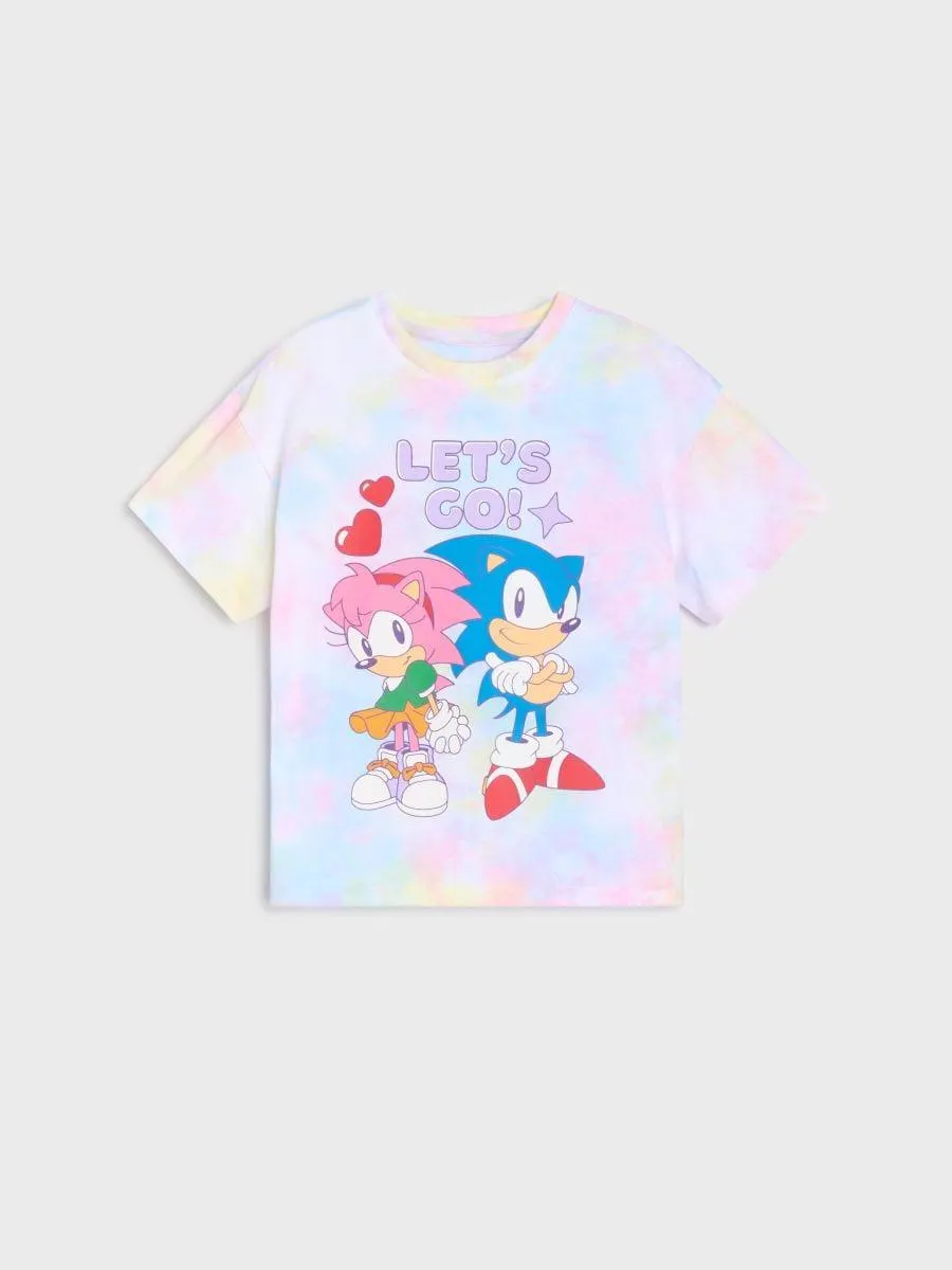 Tricou tie-dye Sonic The Hedgehog