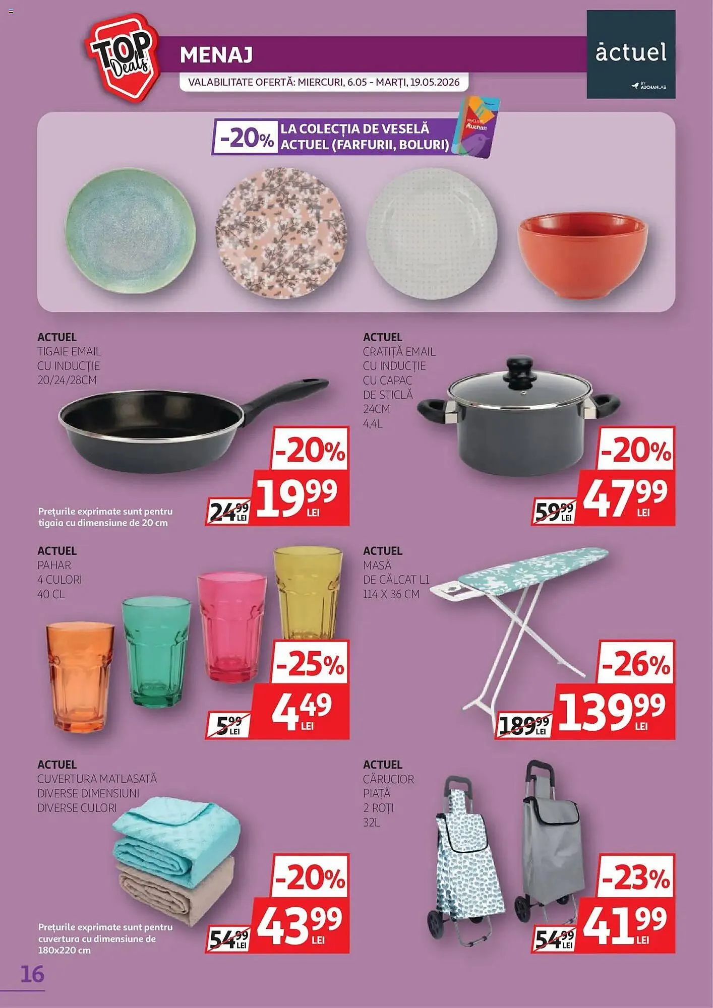 Catalog Catalog Auchan de la 6 mai până la 19 mai 2026 - Revista Pagina 16