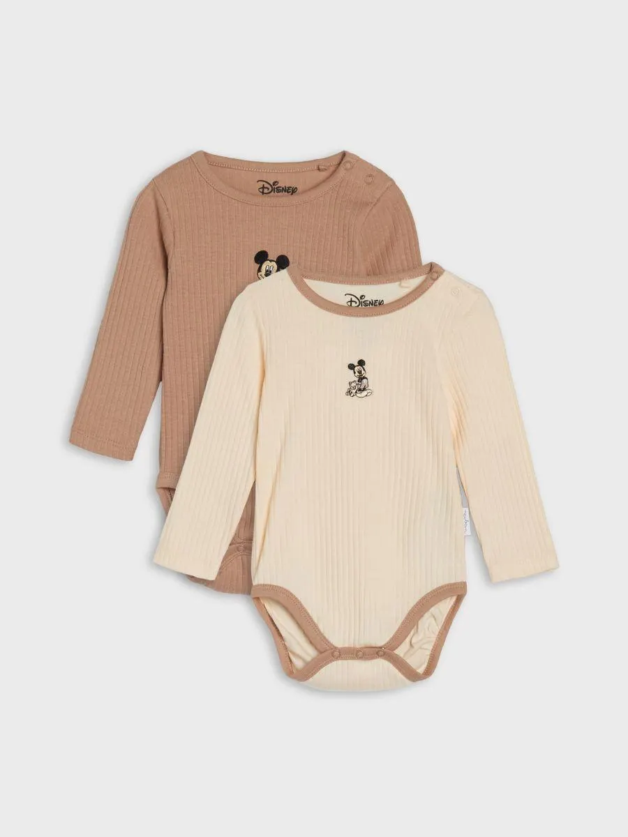 Set 2 body-uri din bumbac Mickey Mouse