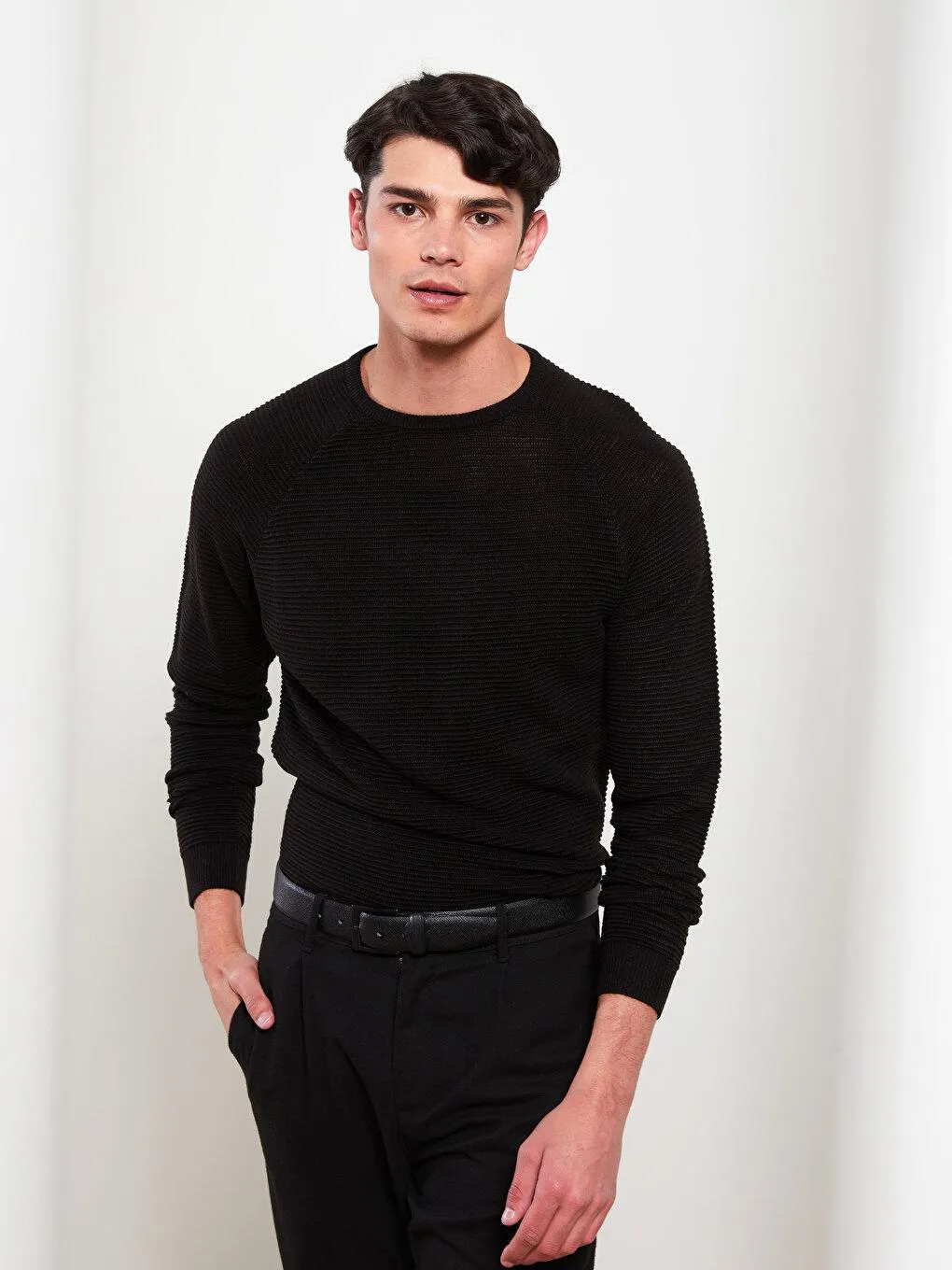 LCW Vision Pulover Tricotat Cu Mânecă Lungă, Cu Decolteu Rotund,Pentru Bărbați