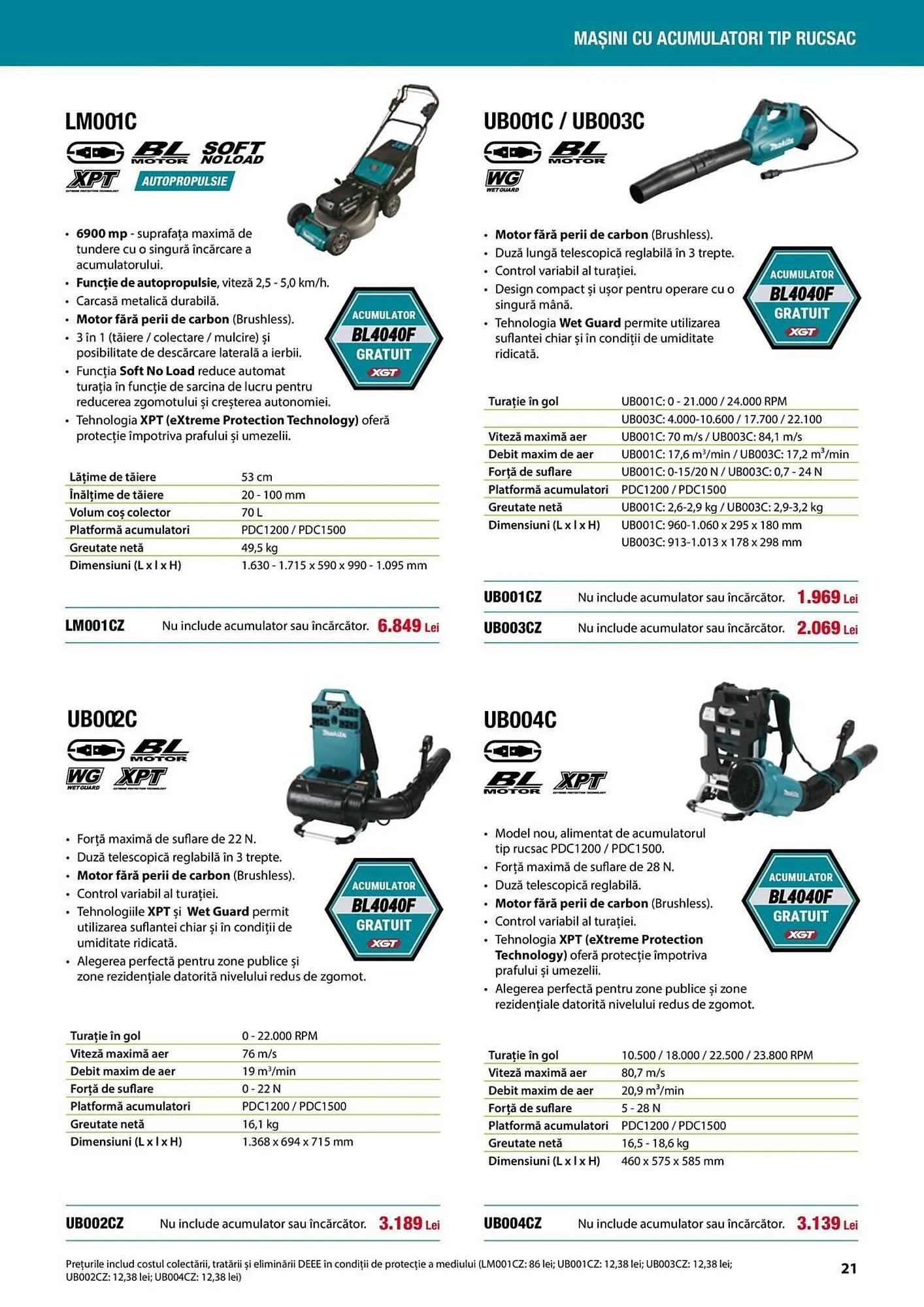 Catalog Catalog Makita de la 1 aprilie până la 31 august 2025 - Revista Pagina 21