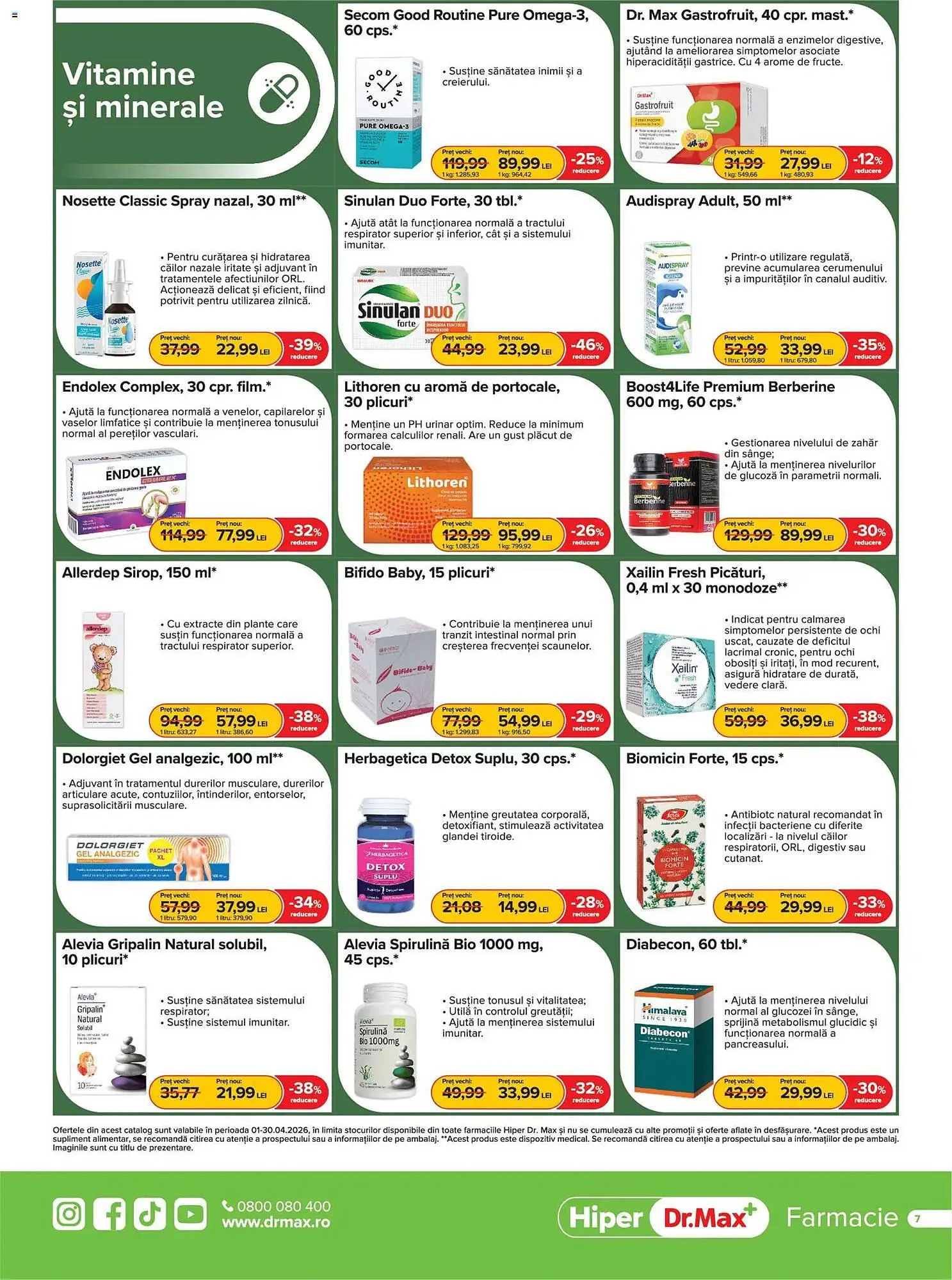 Catalog Catalog Dr.Max de la 1 aprilie până la 30 aprilie 2026 - Revista Pagina 7